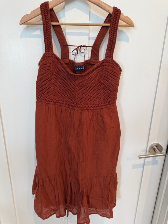 GAP Dresses & Skirts - GAP Rust Crochet-Top Midi Dress